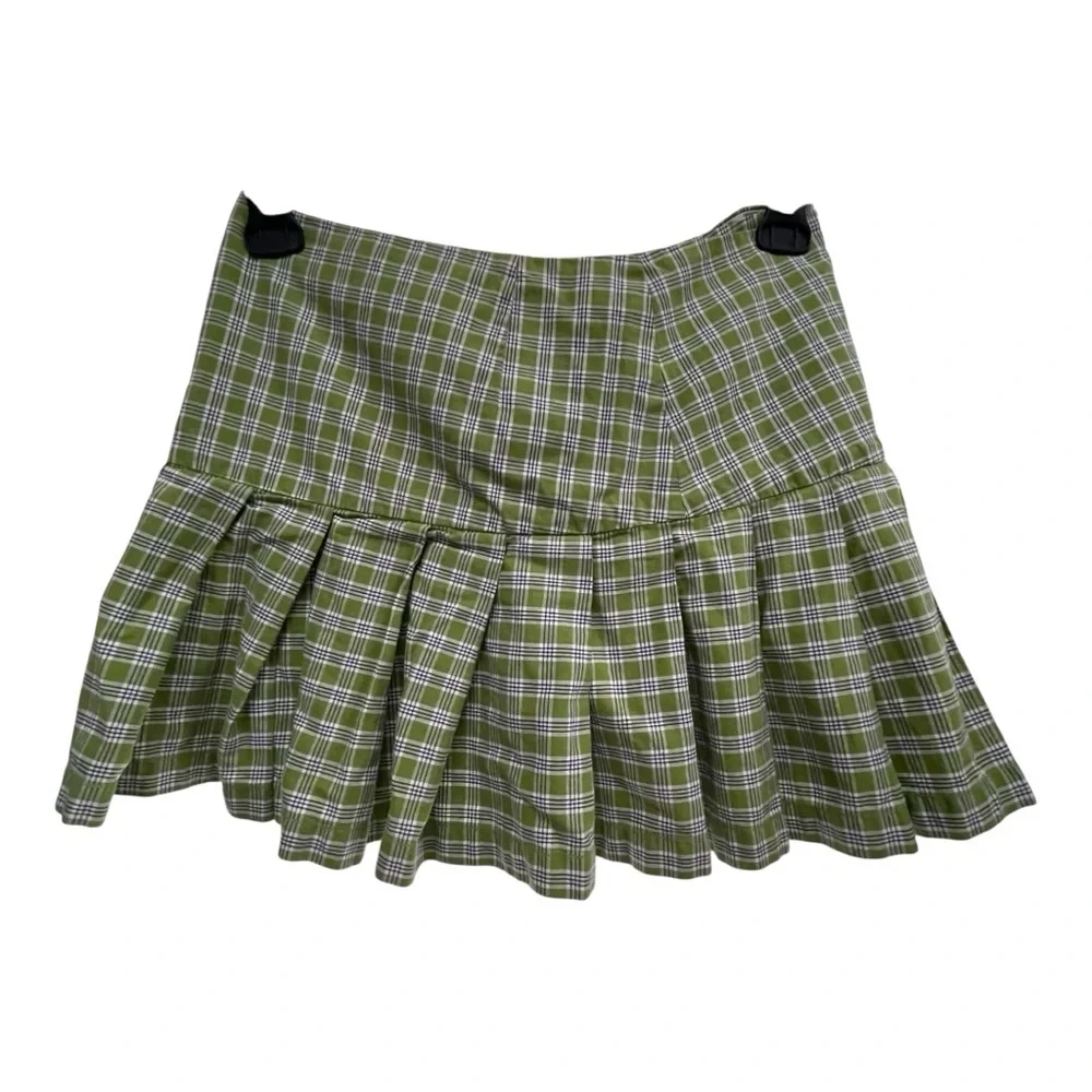 Hang Ten Green and White plaid pleated Skirt - Picture 2 of 5